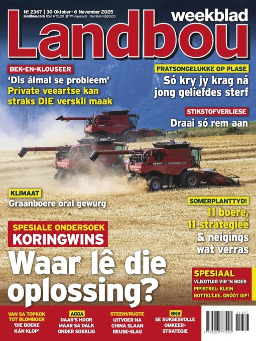 Title details for Landbouweekblad by Media 24 Ltd - Available